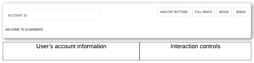 UI Sandbox - top bar table